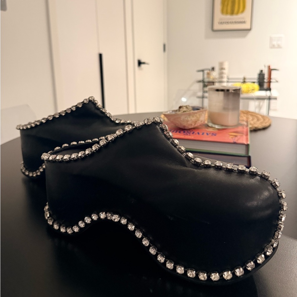 Area x Sergio Rossi Bomb platform clogs with crystal trim